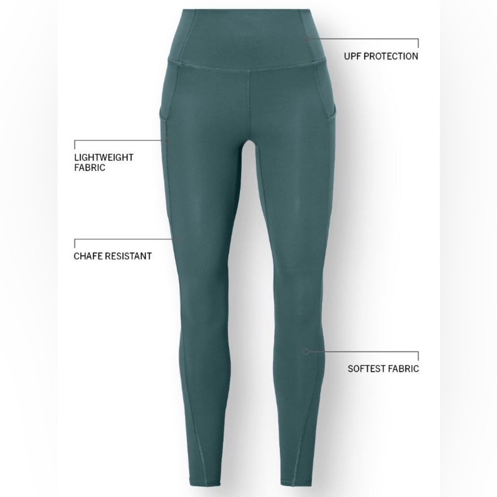 NWT- Fabletics PureLuxe High-Waisted Pocket 7/8 Leggings -BLACK (24”)- BACK LOGO - Picture 12 of 12